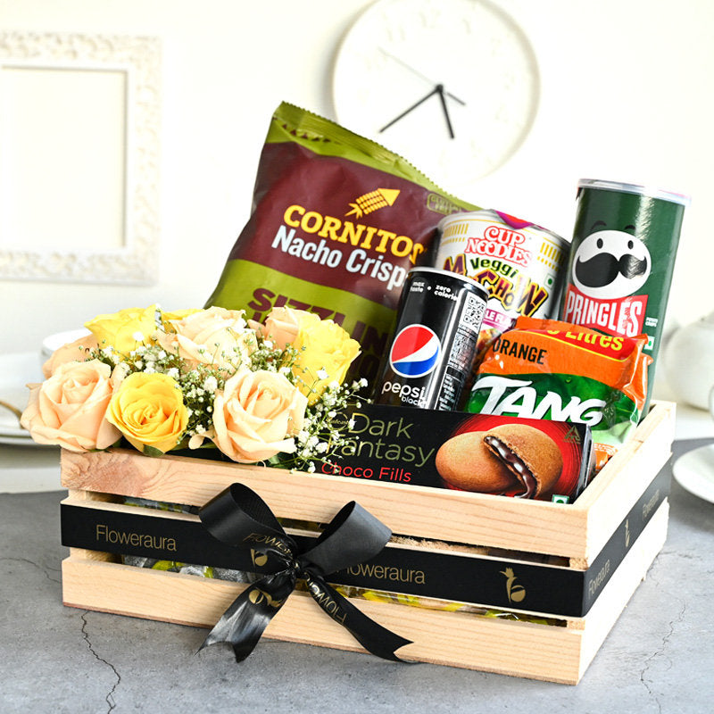 Floral Crunchy Delight Hamper